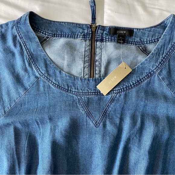 J. Crew Lightweight Washed Chambray Dress - Picture 7 of 7